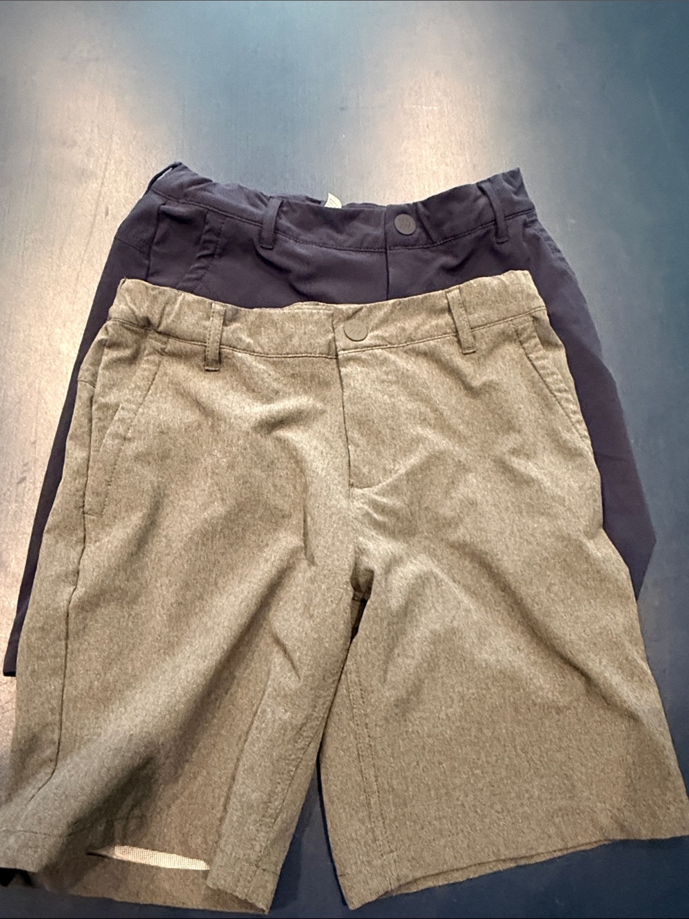 all in motion Gray and Navy Kids Shorts Duo